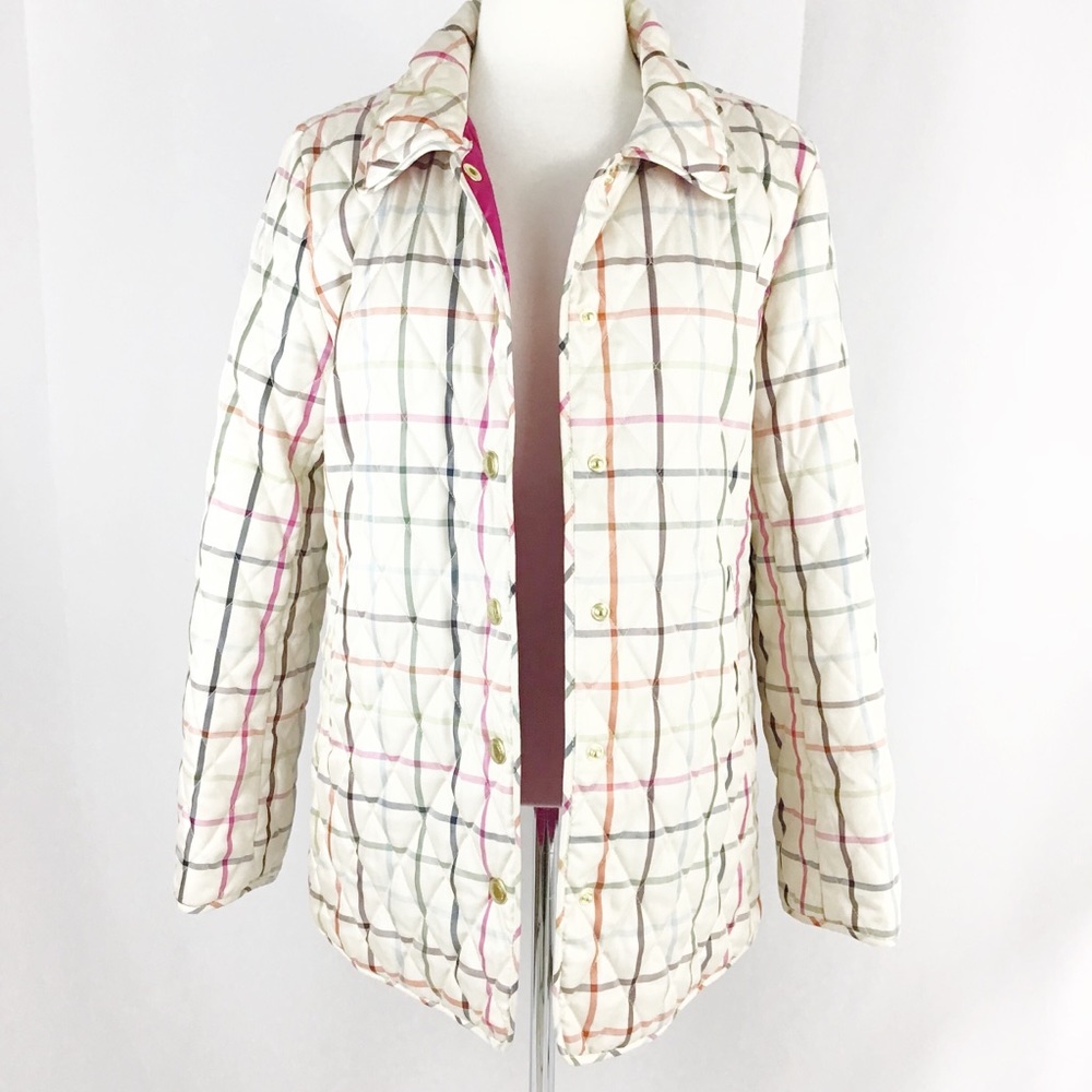 Coach Tattersalls Plaid Quilted Jacket